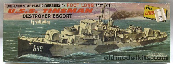 Lindberg 1300 De 589 Uss Tinsman Destroyer Escort 727 69